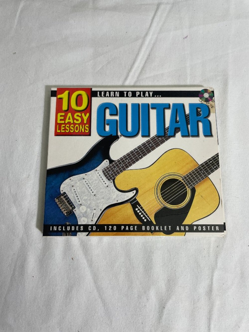 10 Easy Lessons Learn to Play Guitar Book CD Poster Complete 120 Page Booklet